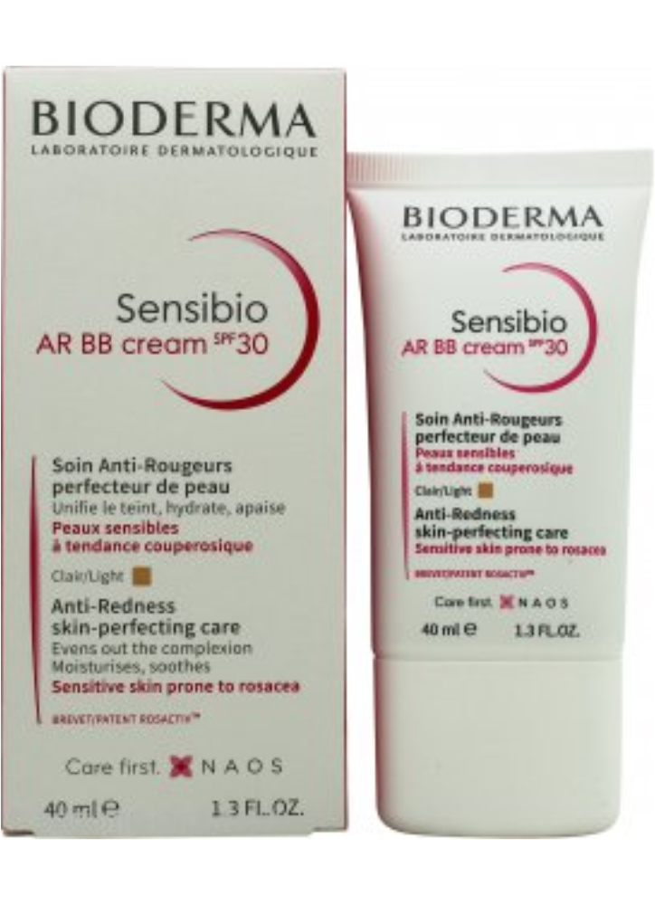 BIODERMA SENSIBIO AR BB CREAM CLAIR SOIN ANTI ROUGEURS SPF30 PERFECTEUR DE PEAU 40 ML