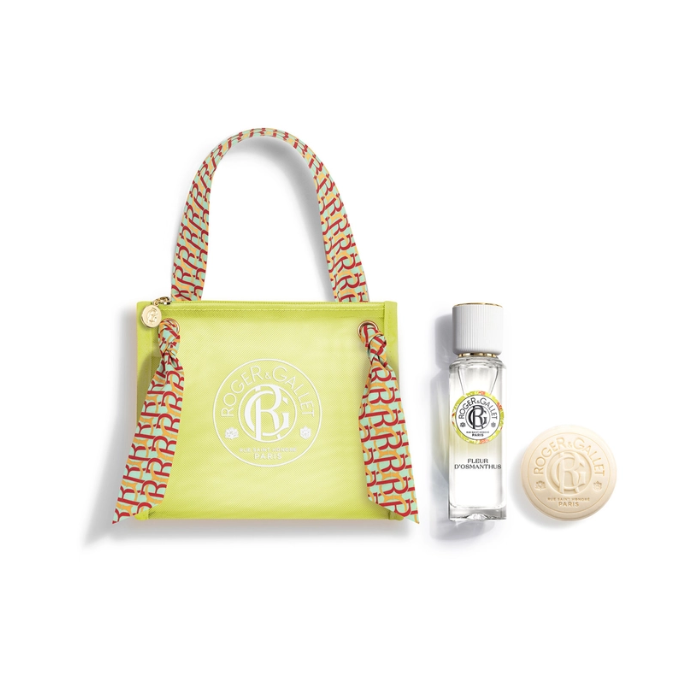 ROGER ET GALLET KIT ENSOLEILLE SAC FOULARD FLEUR D'OSMANTHUS