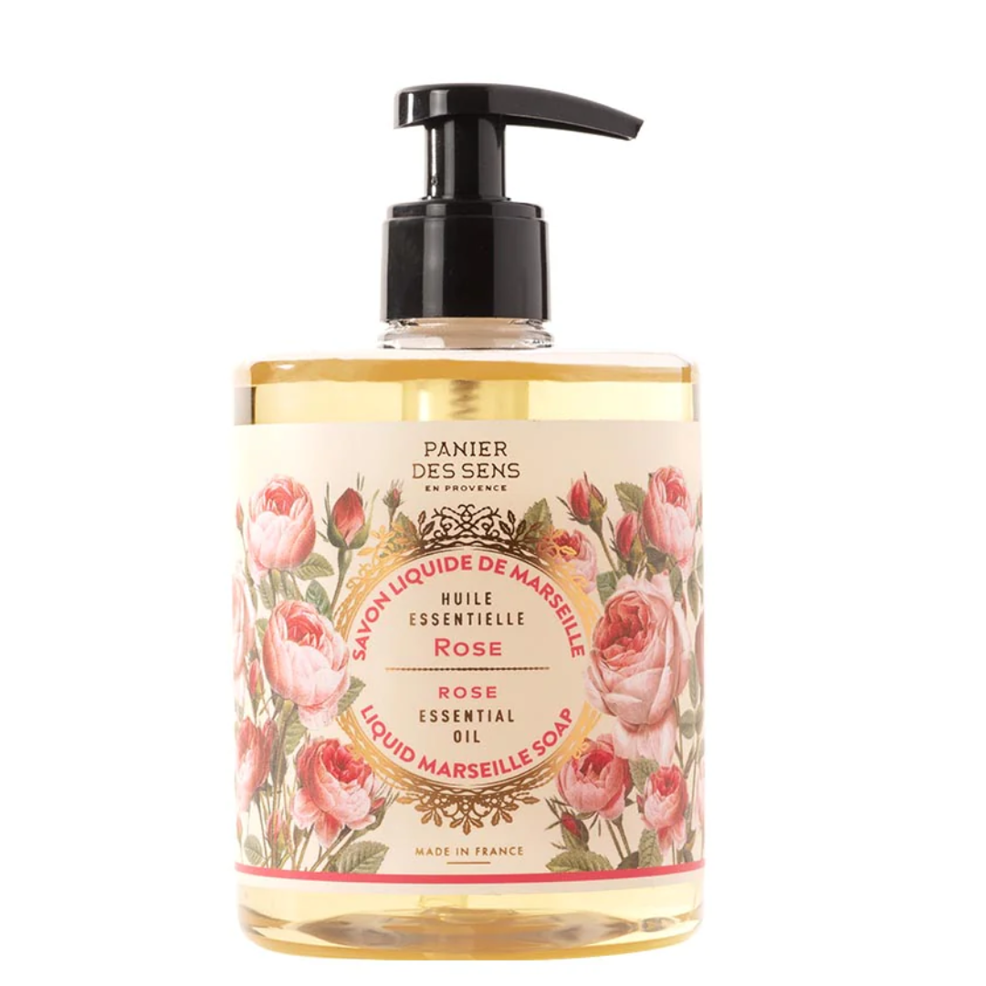 PANIER DES SENS SAVON LIQUIDE DE MARSEILLE HUILE ESSENTIELLE DE ROSE 500 ML