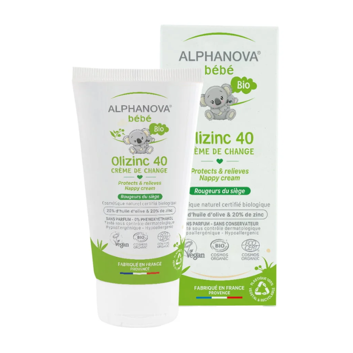 ALPHANOVA OLIZINC 40 CREME DE CHANGE BEBE 50 G