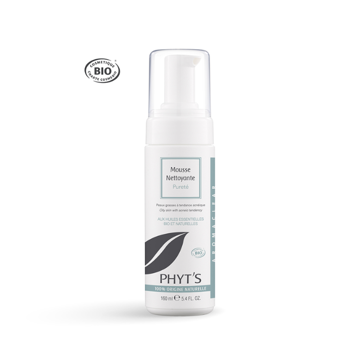 PHYTS PURETE MOUSSE NETTOYANTE AUX HUILES ESSENTIELLES 160ML