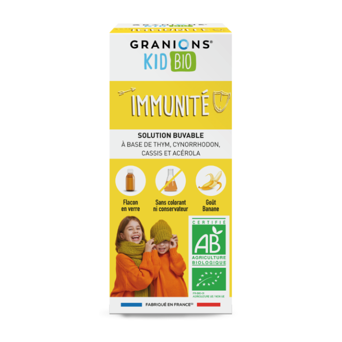 GRANIONS KIDS IMMUNITE BIO 125ML GOUT BANANE