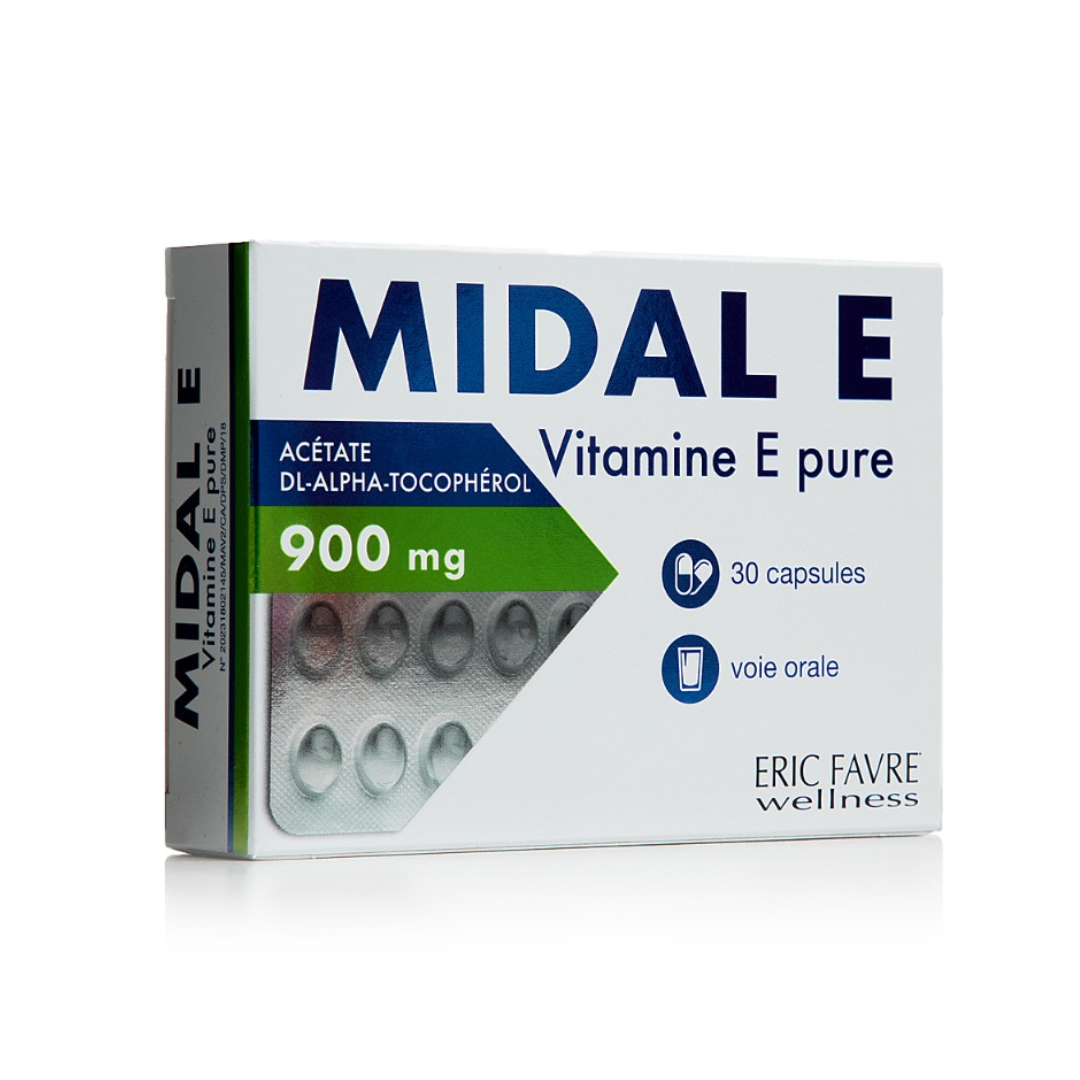 ERIC FAVRE MIDAL E VITAMINE E EN CAPSULES 30 MG 30 CAPSULES