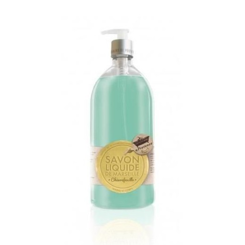 LES PETITS BAIN DE PROVENCE SAVON LIQUIDE DE MARSEILLE CHEVRE FEUILLE 1 L