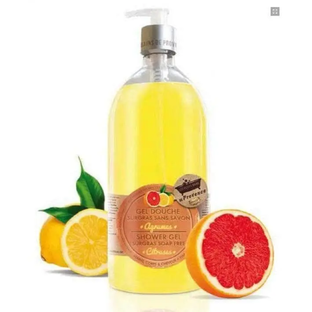 LES PETITS BAINS DE PROVENCE GEL DOUCHE SURGRAS AGRUMES 1 L