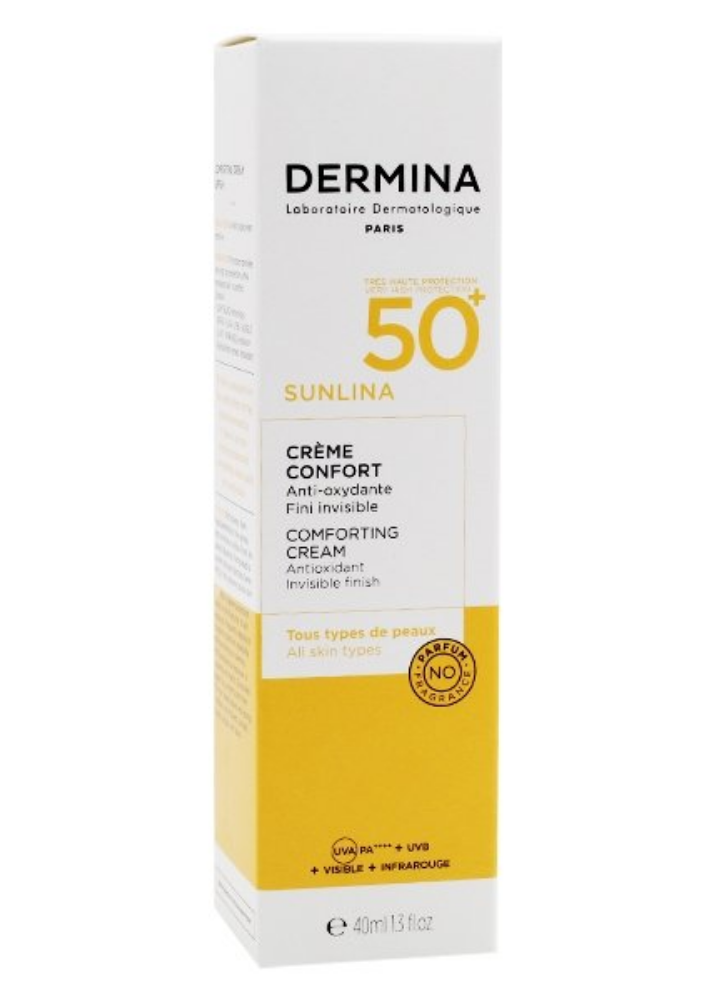 DERMINA SUNLINA CREME CONFORT SPF50 - 40 ML