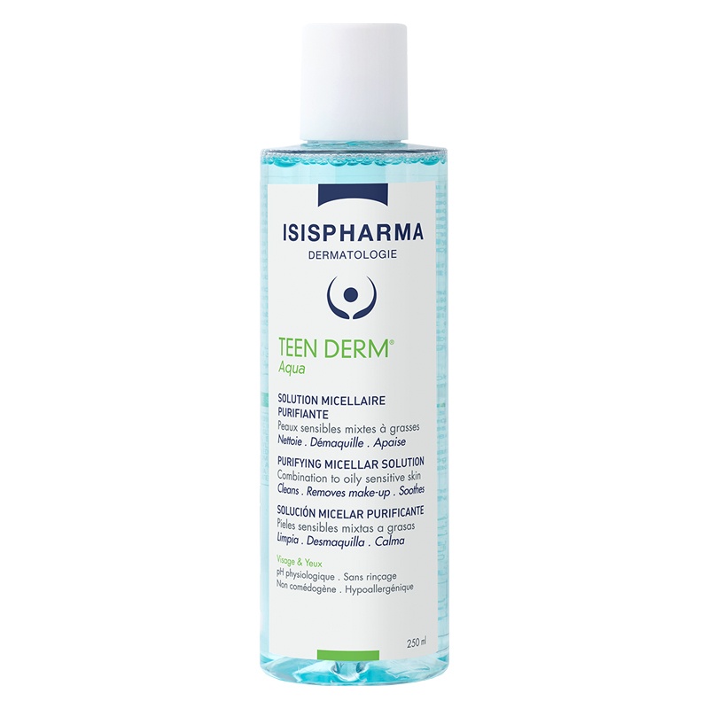 ISISPHARMA TEEN DERM AQUA SOLUTION MICELLAIRE DEMAQUILLANTE PURIFIANTE 250 ML