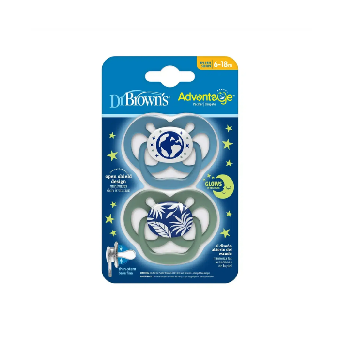 DR BROWNS SUCETTE ADVANTAGE SOOTHER 6-18 MOIS PACK DE 2