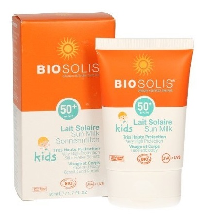 BIOSOLIS LAIT SOLAIRE BEBE ET ENFANTS CORP ET VISAGE SPF 50+