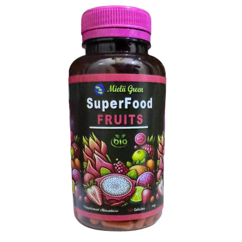MIELII GREEN SUPERFOOD FRUITS 100 GELULES 400 MG