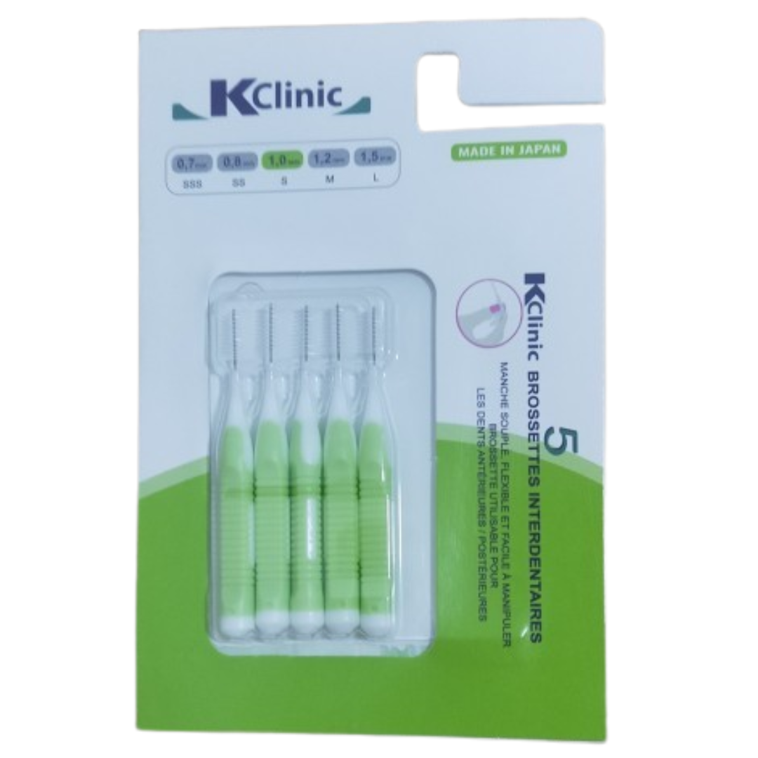 KIN KCLINIC BROSSETTES INTERDENTAIRES VERT 1.0 MM 5 UNITES