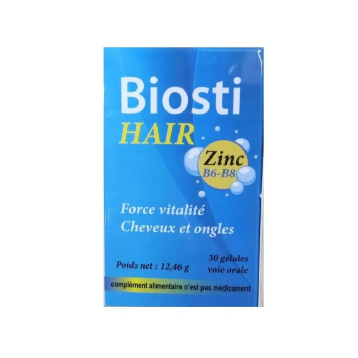 BIOSTI HAIR COMPLEMENT ALIMENTAIRE CHEVEUX ET ONGLES 30 GELULES