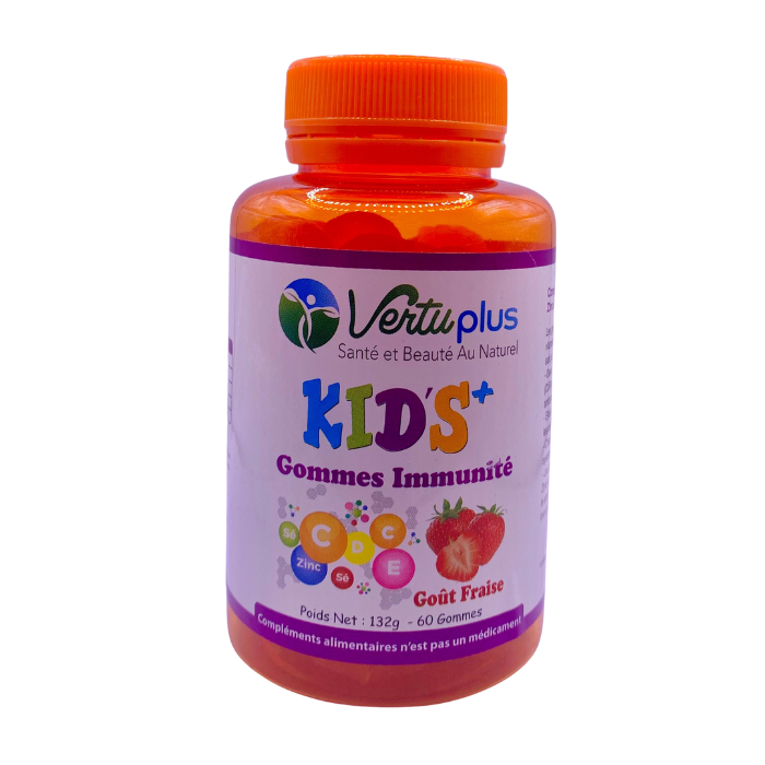 VERTUPLUS KIDS + GOMMES MULTIVITAMINES GOUT CITRON 60 GOMMES