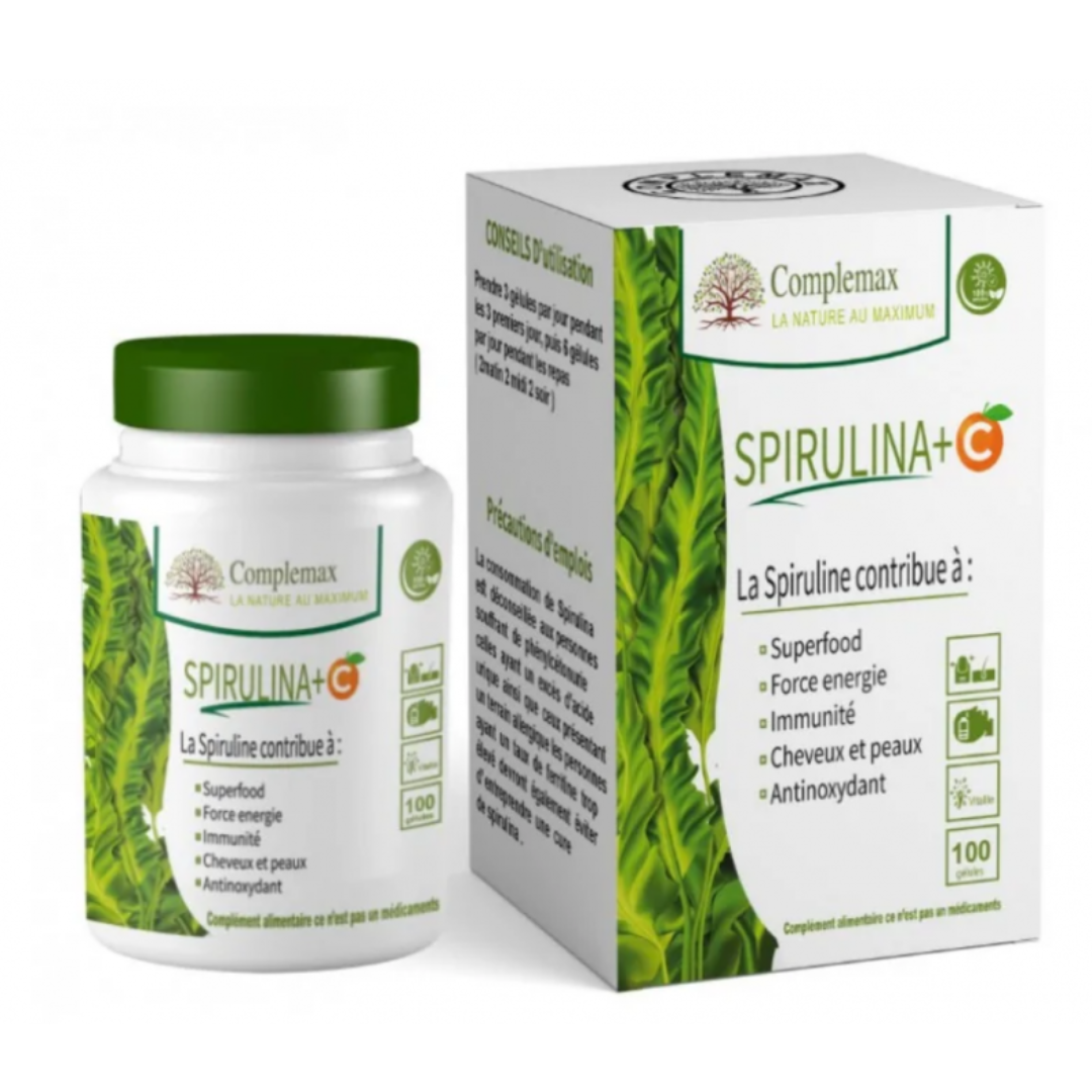 COMPLEMAX SPIRULINA + VITAMINE C 100 GELULES