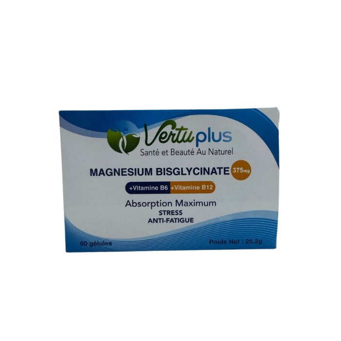 VERTUPLUS MAGNESIUM BISGLYCINATE 375MG 60 GELULES
