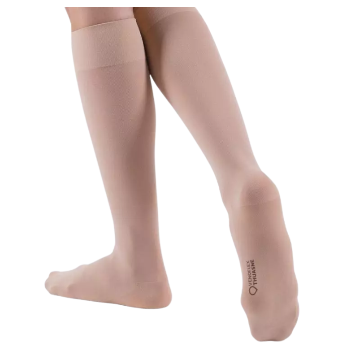 THUASNE VENOFLEX KOKOON ABSOLU CHAUSSETTES DE COMPRESSION MEDICALE BEIGE NATUREL LONG