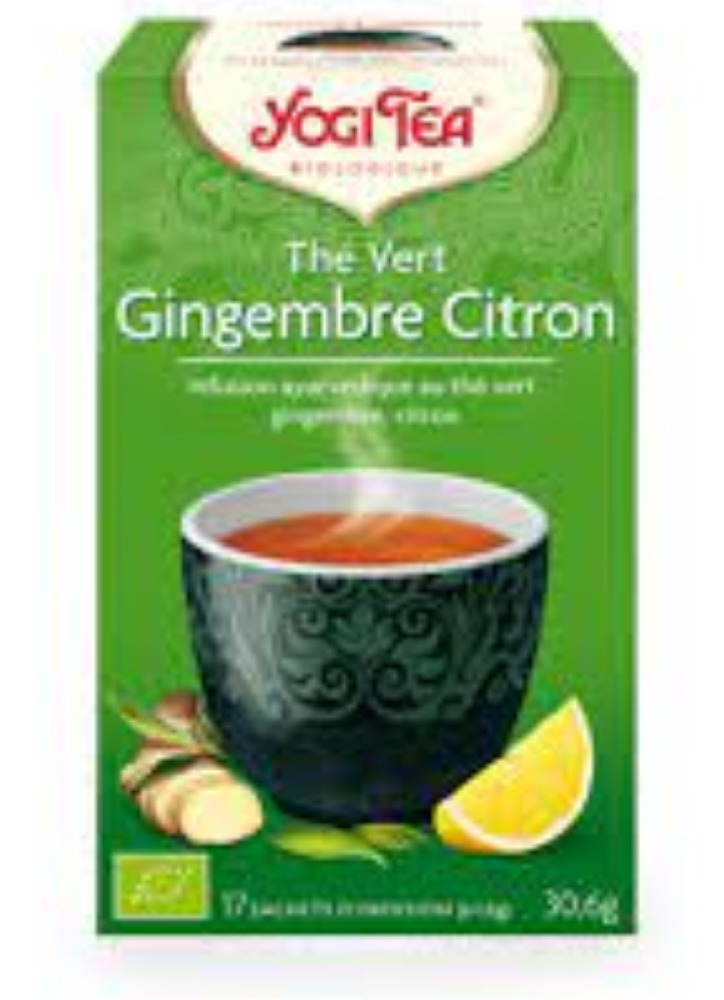 YOGI TEA THE VERT GINGEMBRE CITRON 17 SACHETS