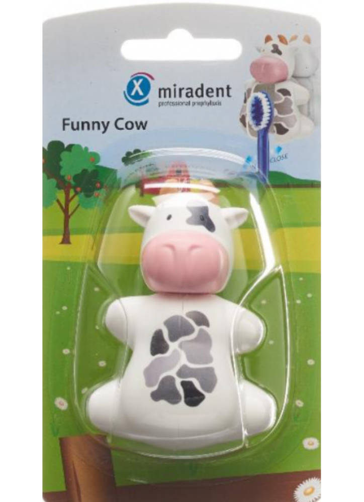 MIRADENT porte Brosse a dent funny cow