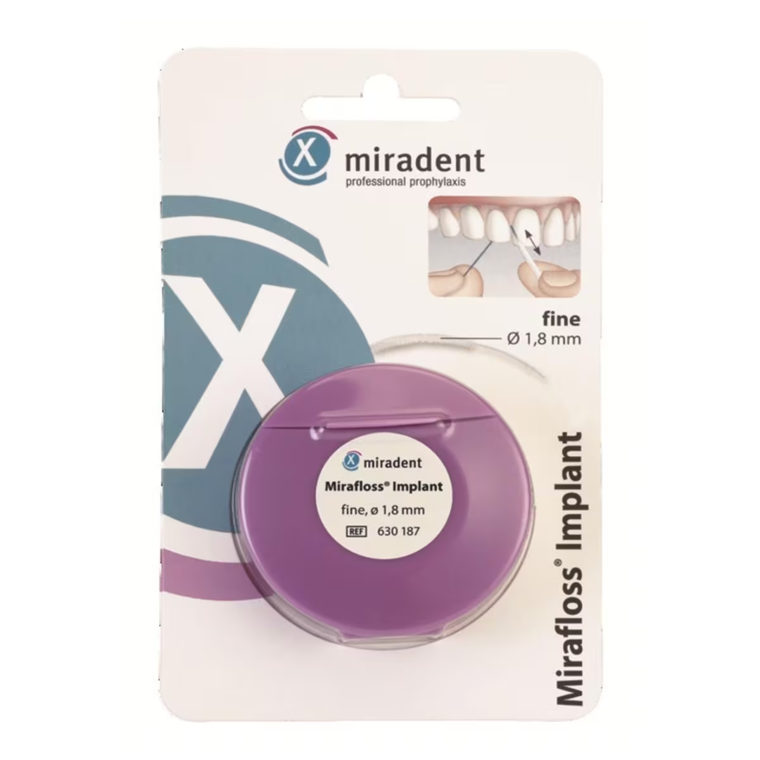 MIRADENT MIRAFLOSS IMPLANT FILS DENTAIRE FINE 1.8 MM