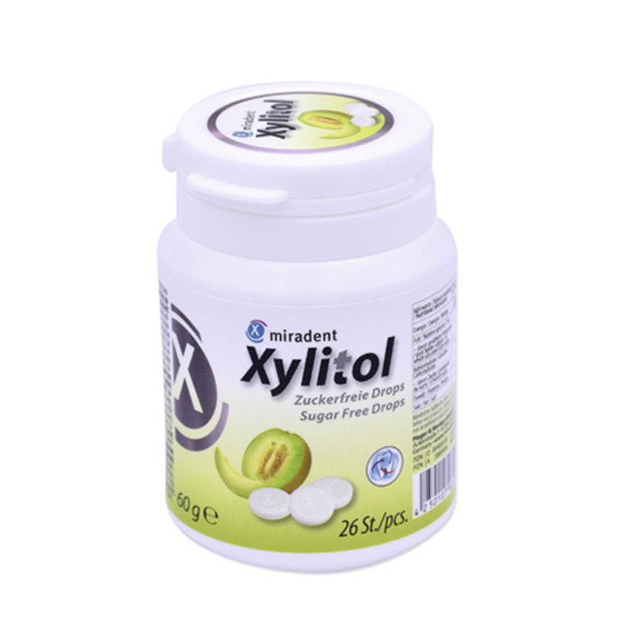 MIRADENT PASTILLES XYLITOL SAVEUR MELON 60 G 26 PIECES