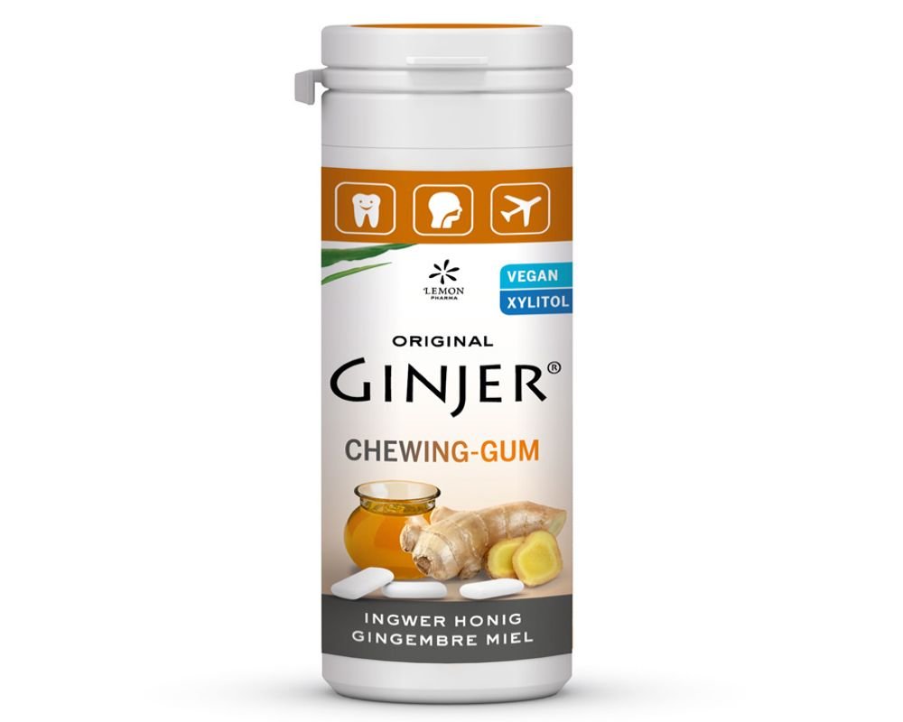 LEMON PHARMA CHEWING GUM GINGER - MIEL 30 G