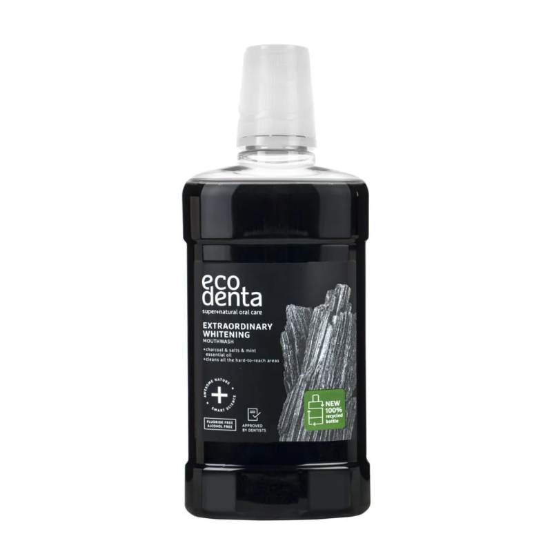 ECODENTA BAIN DE BOUCHE BLANCHISSANT AU CHARBON ACTIF 500 ML