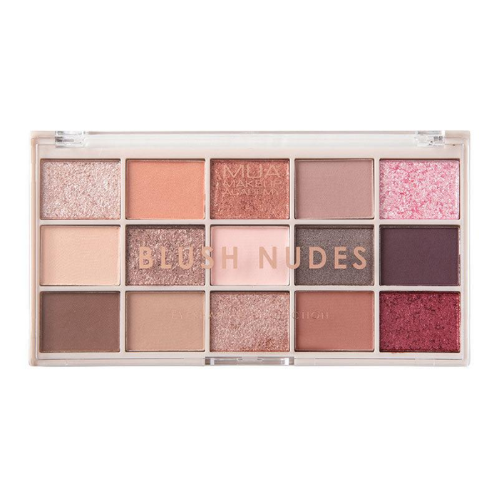 MUA GOLDEN 15 SHADE EYESHADOW COLLECTION BLUSH NUDE 12 G