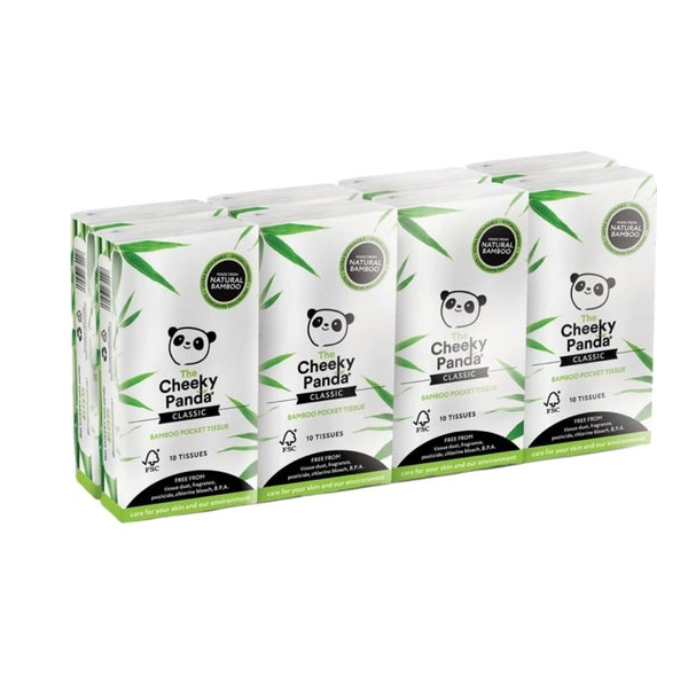 THE CHEEKY PANDA MOUCHOIRS EN BAMBOU CLASSIC PACK DE 8