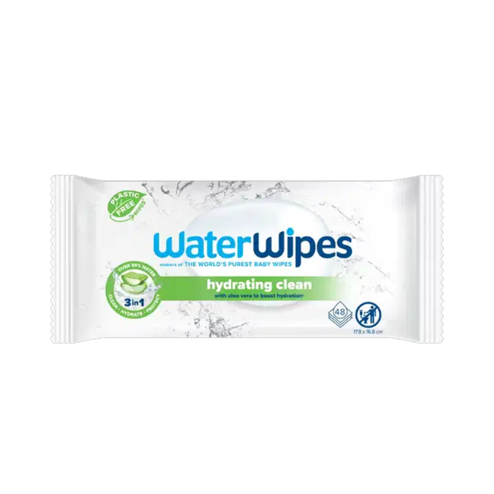WATERWIPES LINGETTES HYDRATING CLEAN PACK DE 48