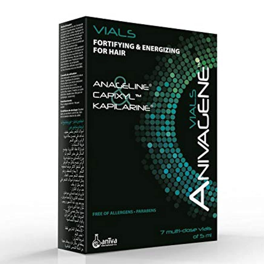 ANIVAGENE AMPOULES FORTIFIANTES ET ENERGISANTES POUR CHEVEUX 7 AMPOULES 5 ML