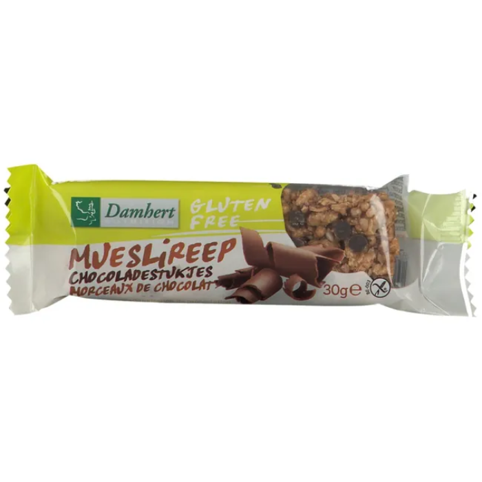 DAMHERT BAR MUESLI GRANOLAT MORCEAUX DE CHOCOLAT SANS GLUTEN 30 G