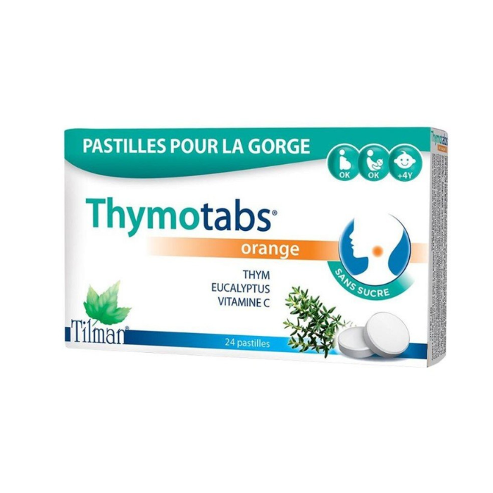 TILMAN THYMOTABS ORANGE 24 PASTILLES POUR LA GORGE