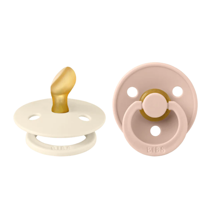 BIBS COLOUR PACIFIER SUCETTE ANATOMICAL PACK DE 2 IVOIRE ET BLUSH 6MOIS+