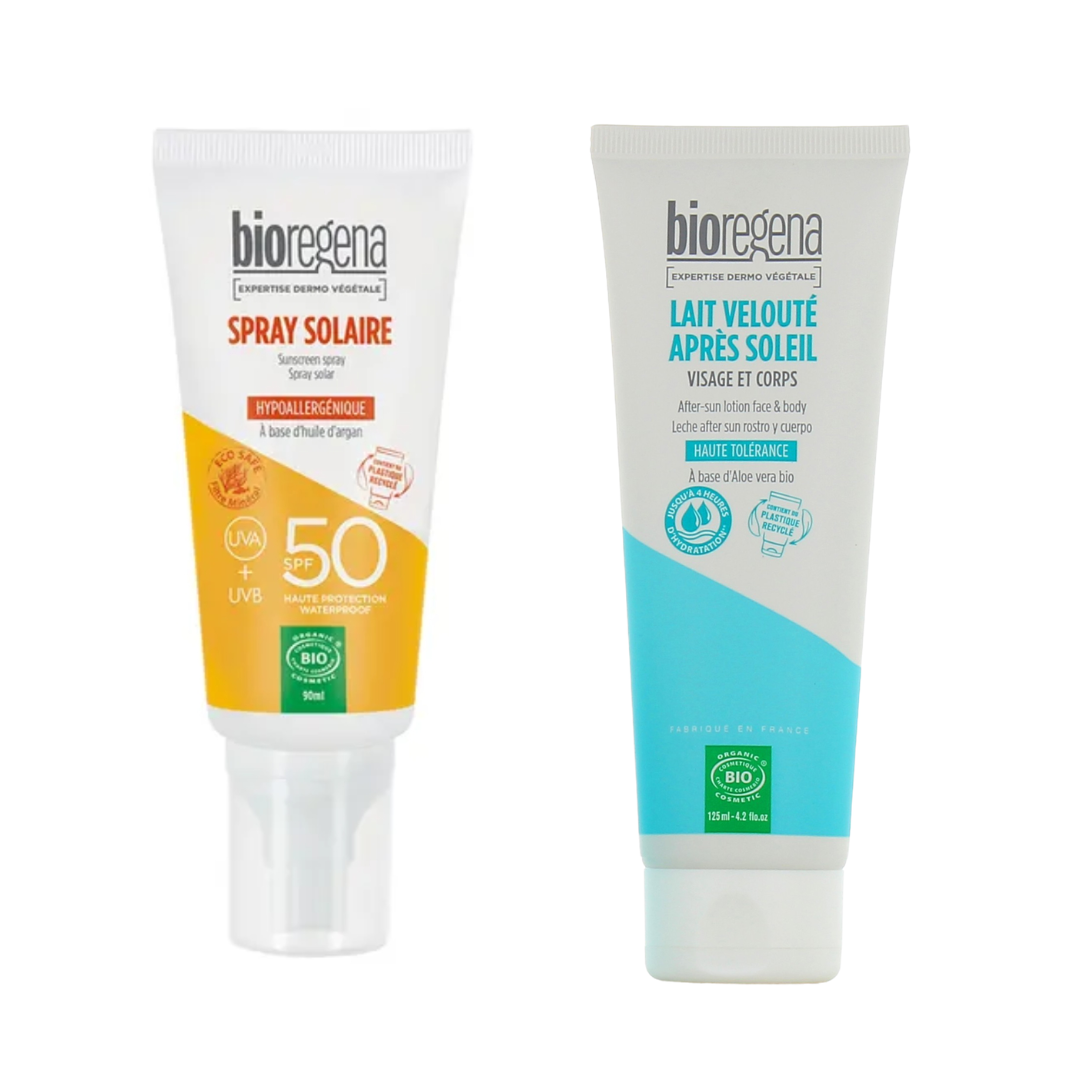 BIOREGENA DUO LAIT VELOUTE 125ML + SPRAY SOLAIRE ADULTE 90 ML