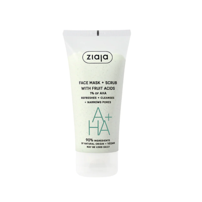 ZIAJA AHA+ MASQUE + GOMMAGE AUX ACIDES DE FRUITS 1% AHA 55ML