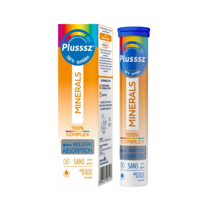 PLUSSSZ 100% MINERALS COMPLEX 20 COMPRIMES