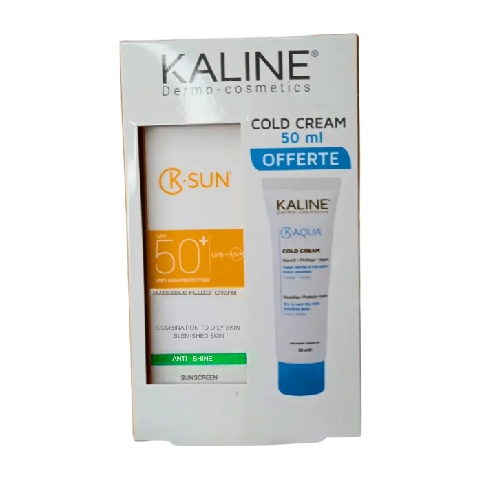 KALINE K SUN SPF50 + INVISIBLE FLUID CREAM ANTI SHINE + COLD CREAM 50 ML OFFERTE