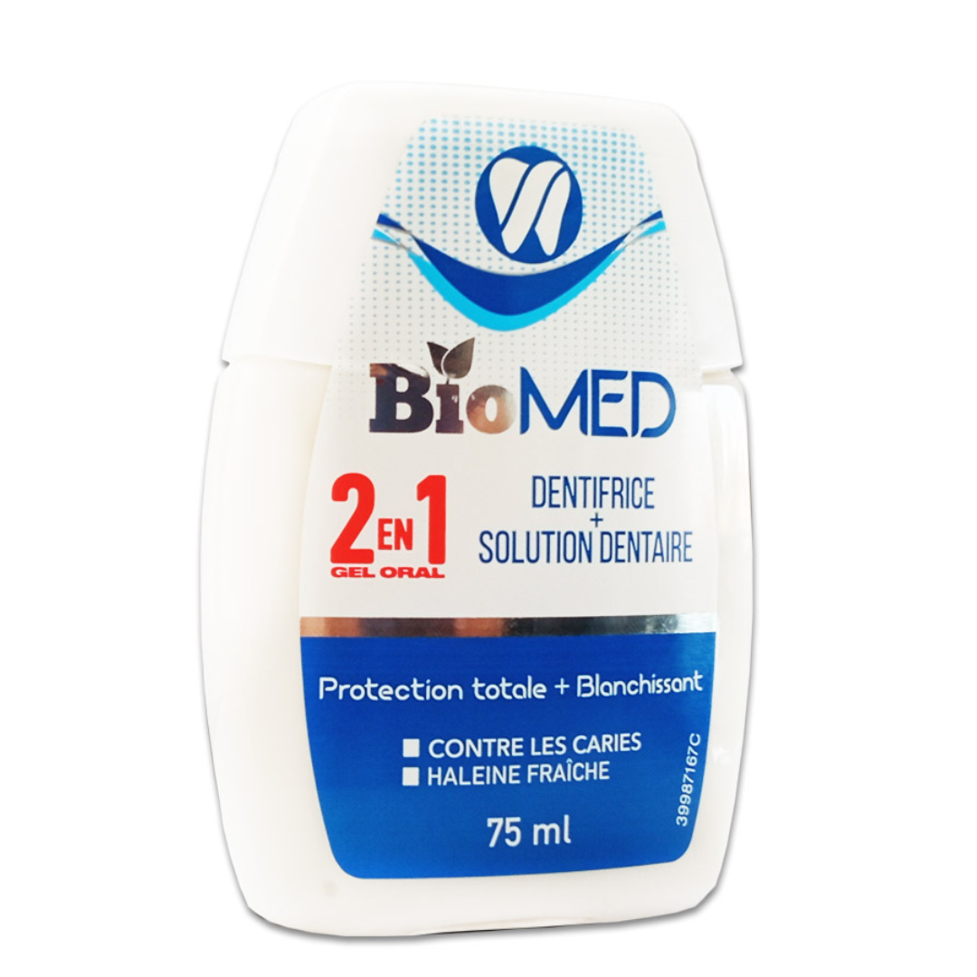 BIOMED DENTIFRICE + SOLUTION DENTAIRE 75 ML