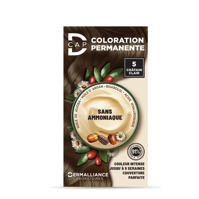 D CAP COLORATION PERMANENTE N 5 CHATAIN CLAIR