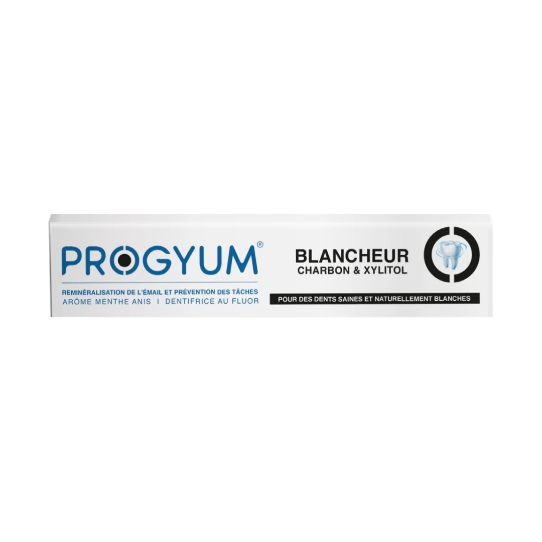 PROGYUM DENTIFICE SOIN BLANCHEUR CHARBON ET XYLITOL 75 ML