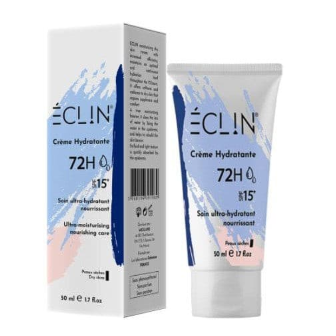 ECLIN CREME HYDRATANTE 72H SPF 15 PEAUX SECHES 50 ML