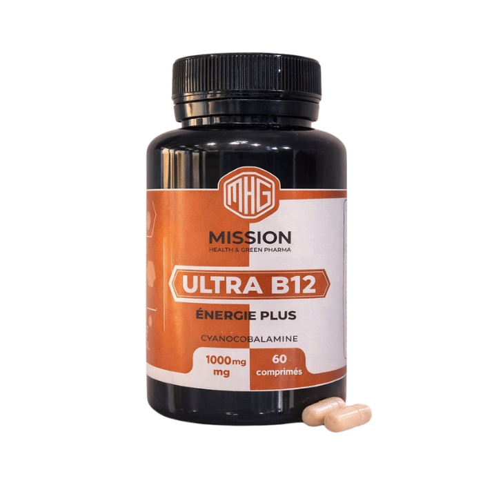 MISSION HEALTH AND GREEN PHARMA ULTRA B12 ENERGIE PLUS 60 COMPRIMES