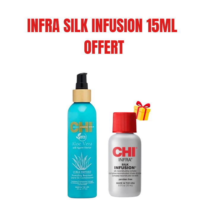 CHI OFFRE ALOE VERA LEAVE IN CONDITIONER 177 ML + INFRA SILK INFUSION 15 ML OFFERT
