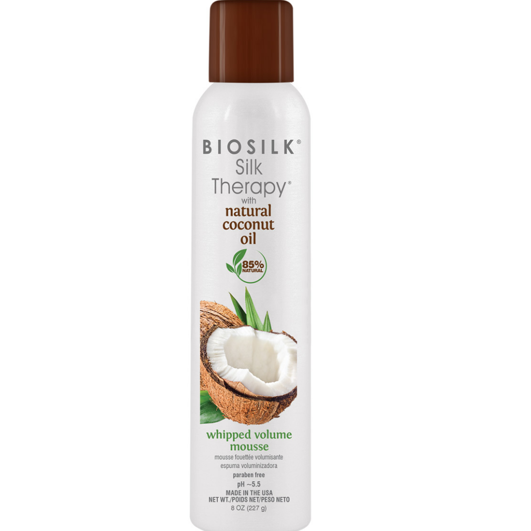 BIOSILK SILK THERAPY NATURAL COCONUT OIL MOUSSE CHEVEUX VOLUMISSANTE 227 G
