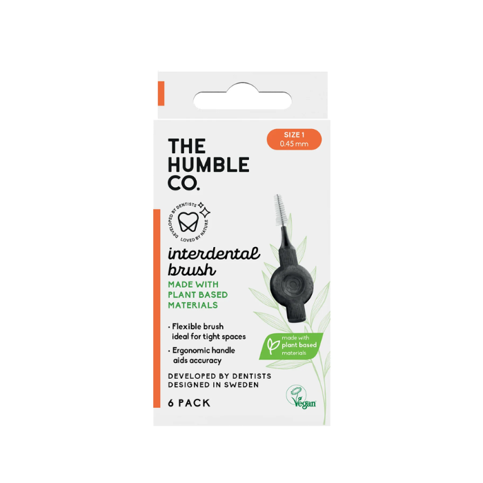 THE HUMBLE CO BROSSE INTER DENTAIRE PLANT BASED TAILLE 1 PACK DE 6