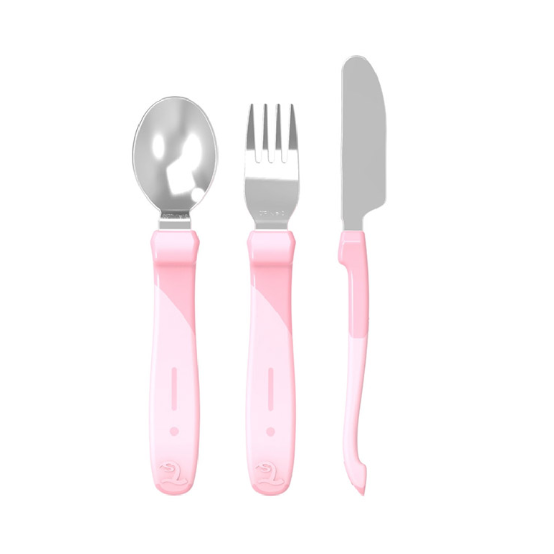 TWISTSHAKE COUVERTS BEBE 12 MOIS+ ROSE