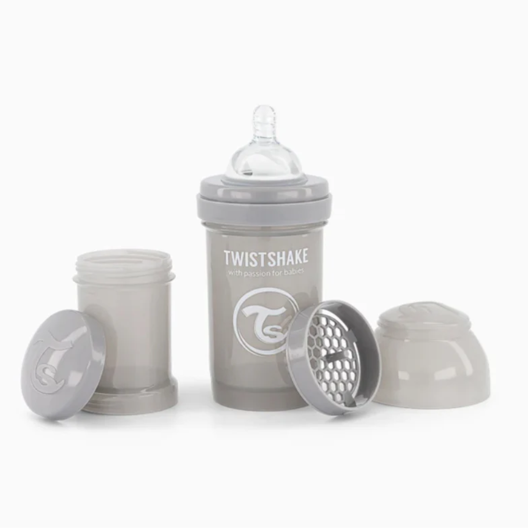 TWISTSHAKE BABY BOTTLE ANTI COLIC ALL IN ONE 180 ML 0M+ GRIS