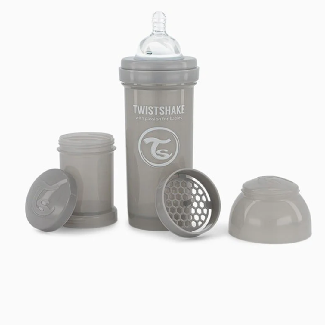 TWISTSHAKE BABY BOTTLE ANTI COLIC ALL IN ONE 260 ML 2M+ GRIS