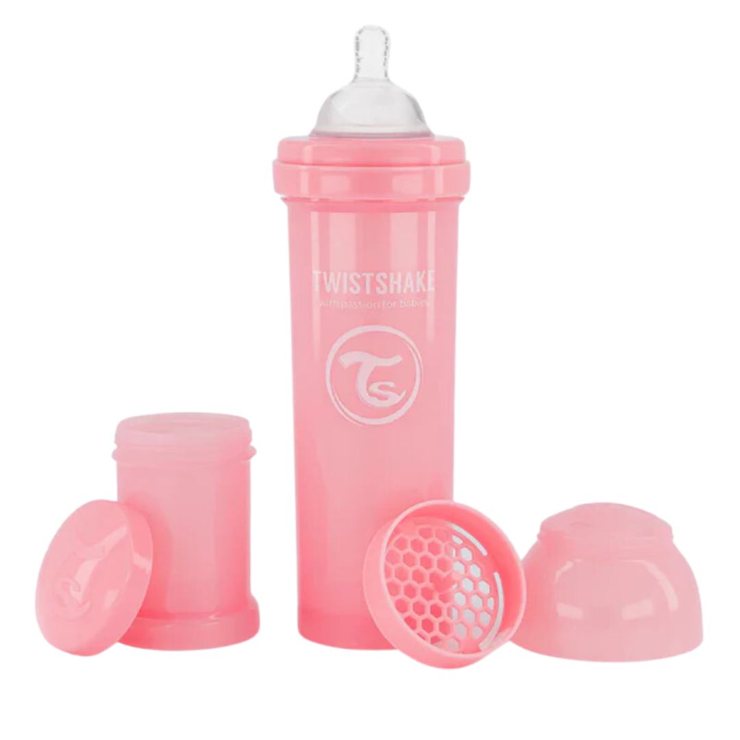 TWISTSHAKE BABY BOTTLE ANTI COLIC ALL IN ONE 330ML 4M+ ROSE
