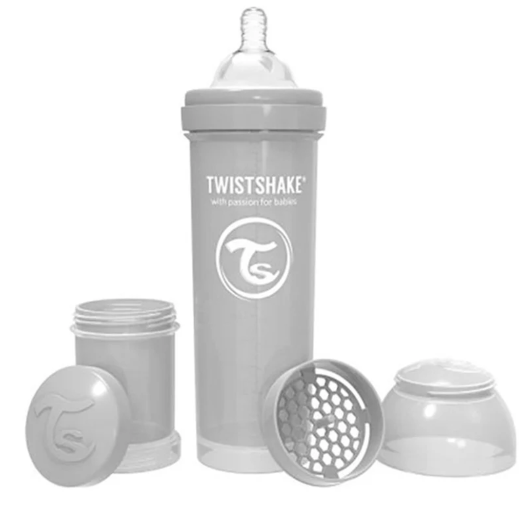 TWISTSHAKE BABY BOTTLE ANTI COLIC ALL IN ONE 330ML 4M+ GRIS